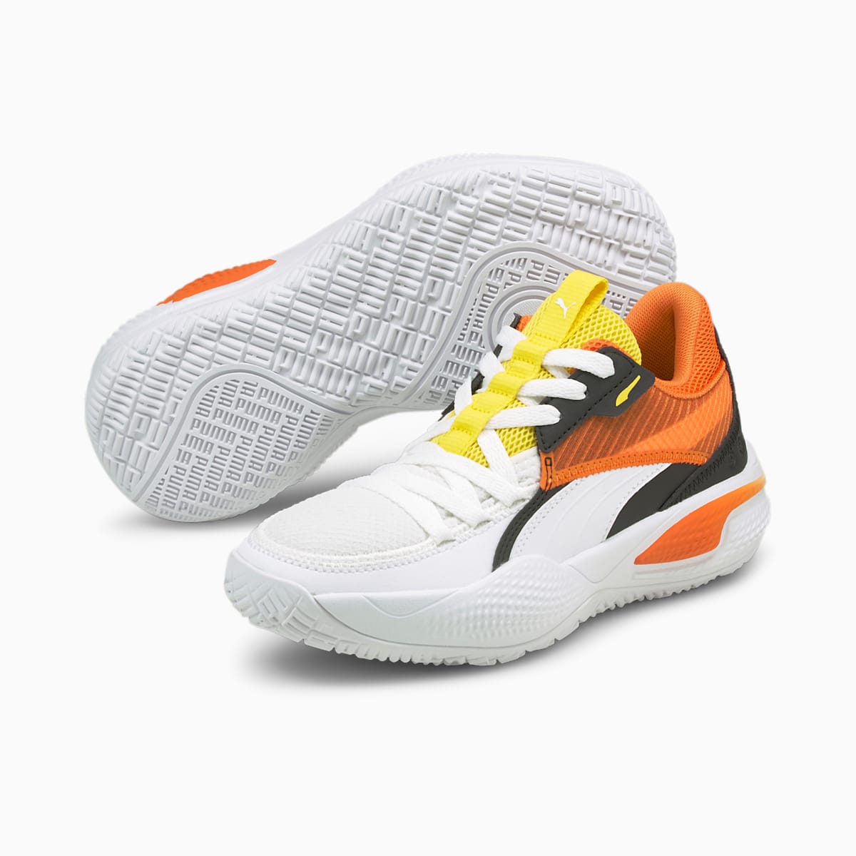 Chlapecké Basketbalové Boty Puma Court Rider Court Crush JR Bílé | PU9306-A20