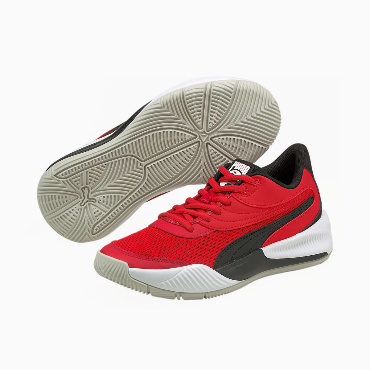 Chlapecké Basketbalové Boty Puma Triple Basketball JR Červené/Černé | PU9740-Y72