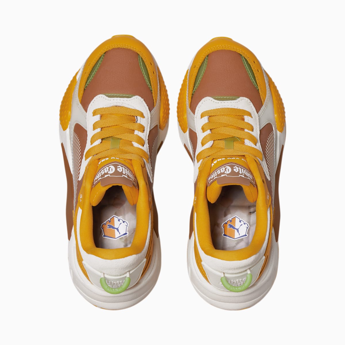 Chlapecké Boty Puma PUMA x WHITE CASTLE RS-X JR Oranžové Kytičkované | PU8947-G32