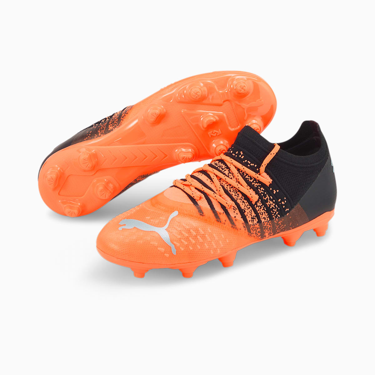 Chlapecké Kopačky Puma FUTURE Z 2.3 FG/AG JR Stříbrné/Černé | PU5623-N31