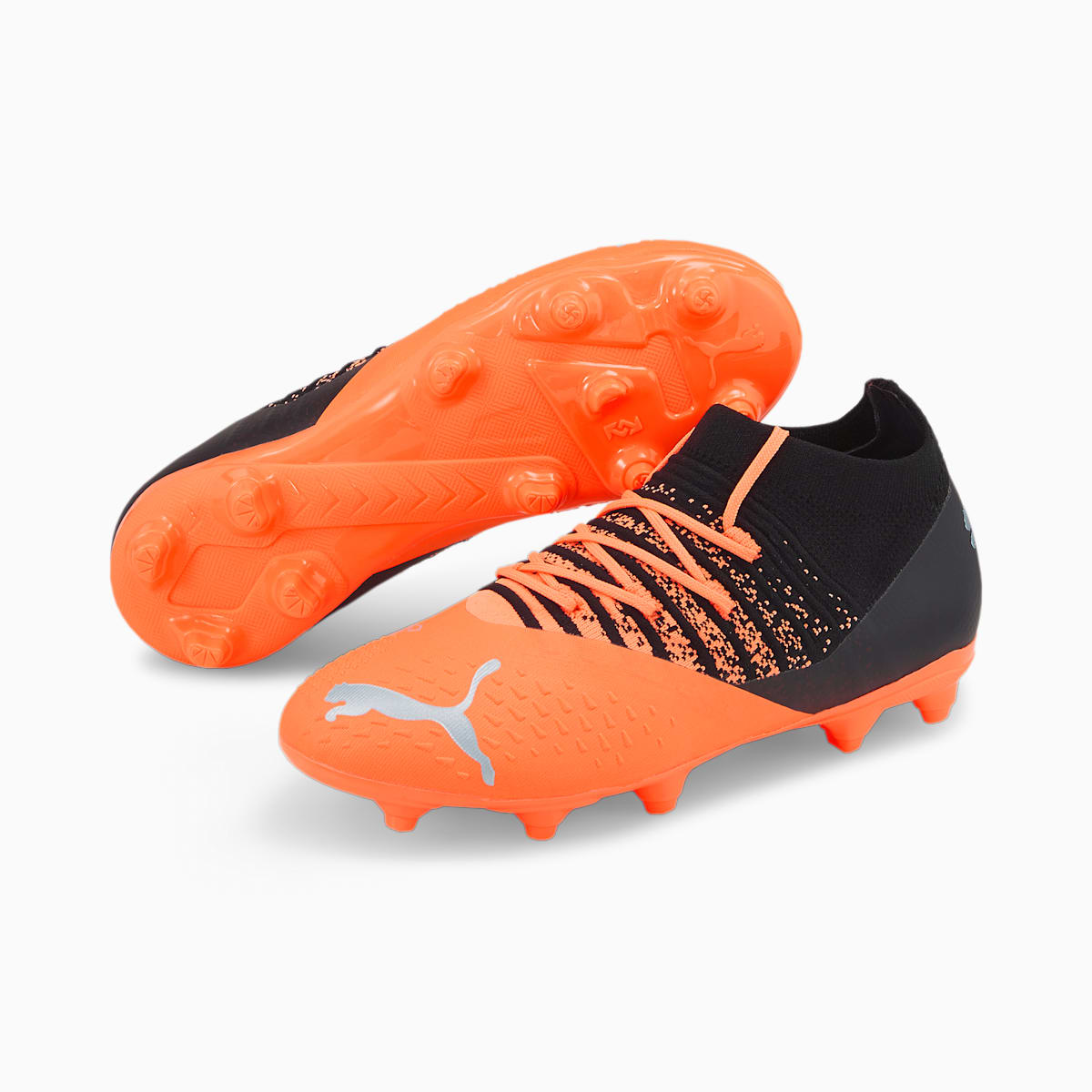 Chlapecké Kopačky Puma FUTURE Z 3.3 FG/AG JR Stříbrné/Černé | PU2569-L41