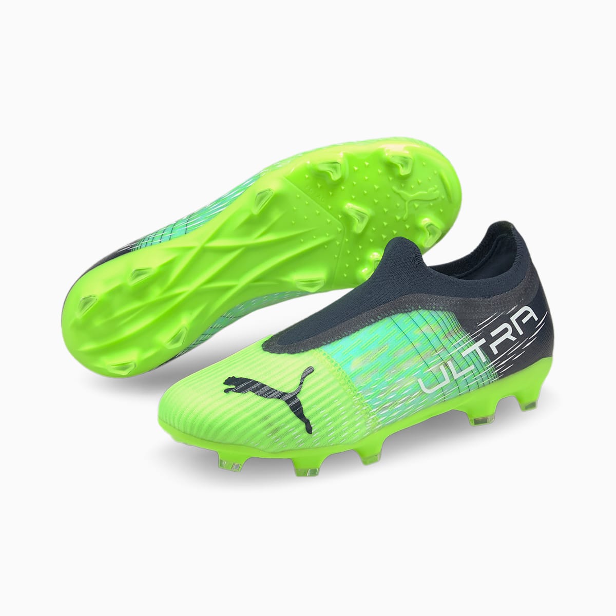 Chlapecké Kopačky Puma ULTRA 3.3. FG/AG JR Zelene/Světle Tyrkysové | PU1487-G60