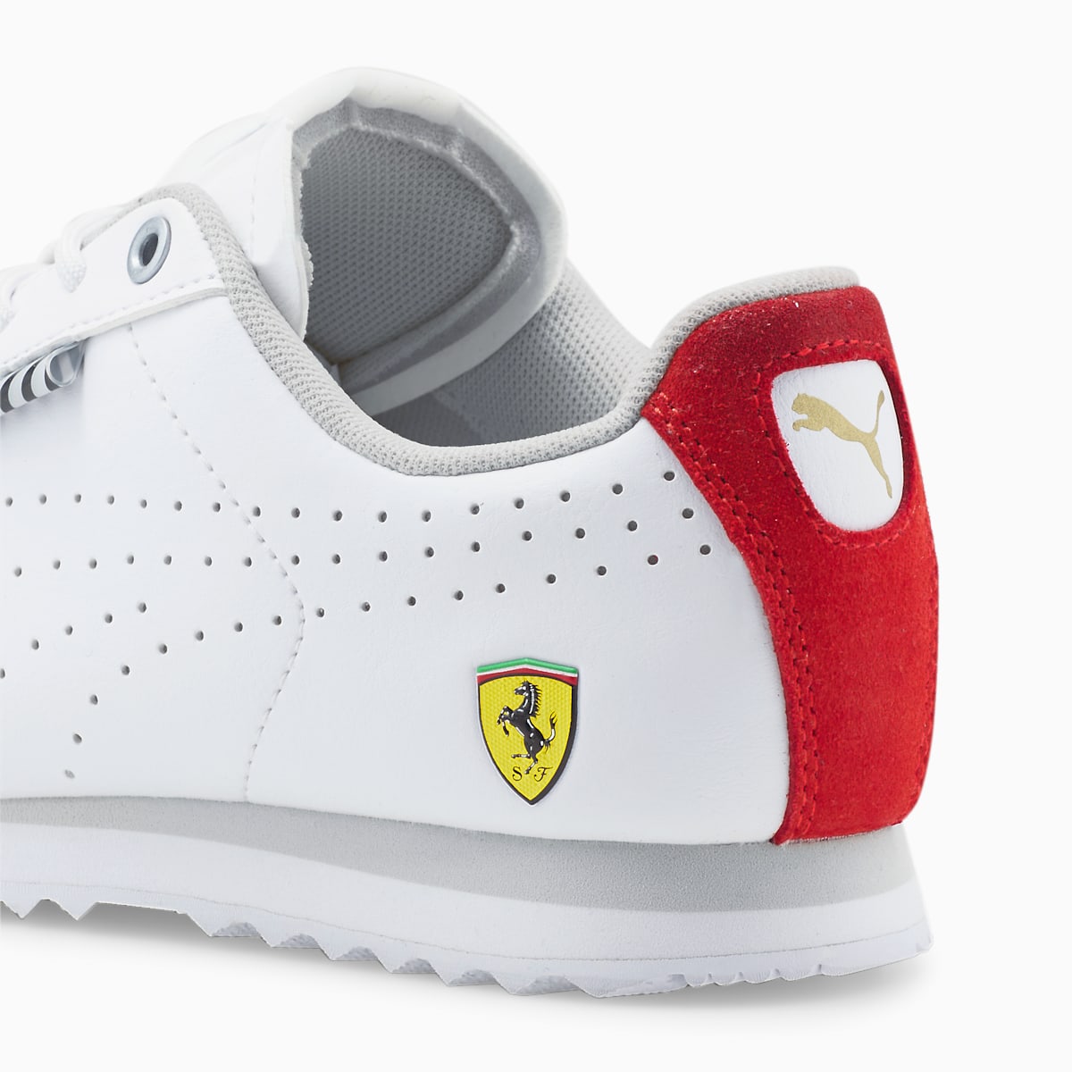 Chlapecké Moto Boty Puma Scuderia Ferrari Roma Via Perf JR Bílé | PU8534-P21