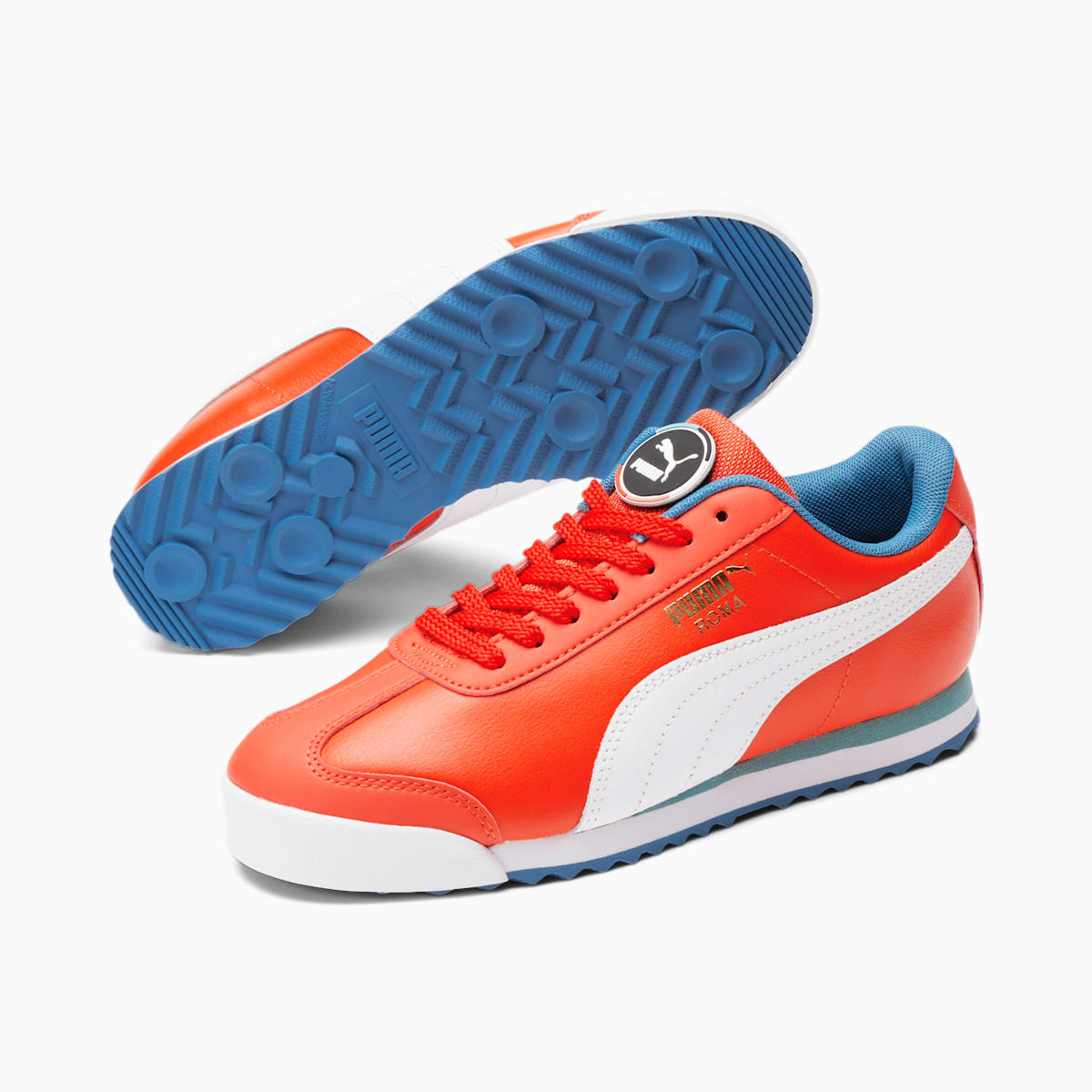 Chlapecké Tenisky Puma ROMA GO FOR Sneaker JR Oranžové/Bílé/Blankyt | PU2513-D97