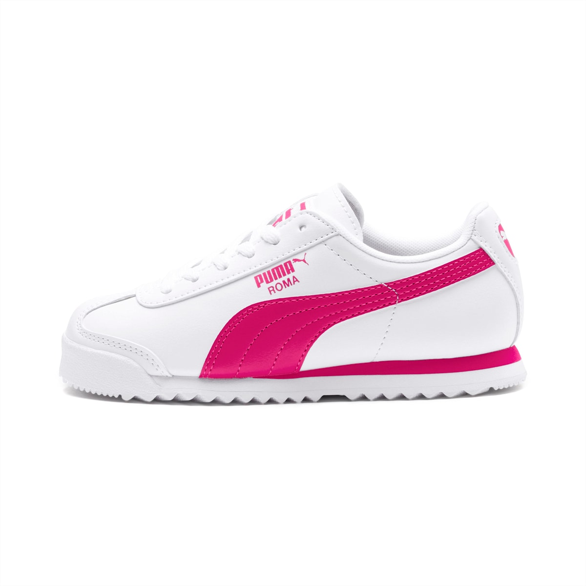 Chlapecké Tenisky Puma Roma Basic JR Bílé/Fuchsie Fialové | PU6084-N62