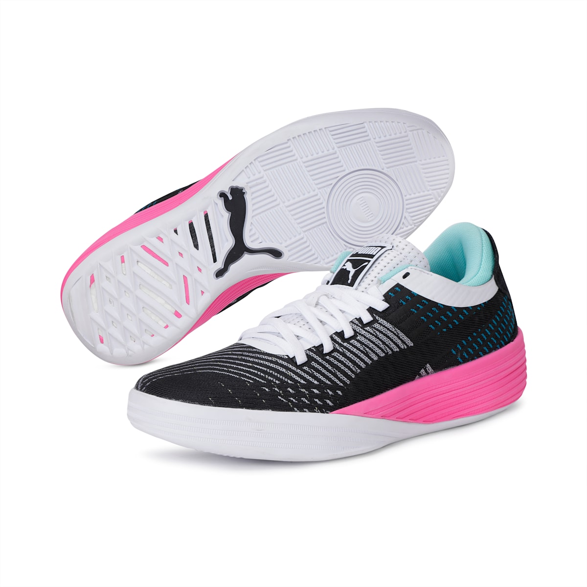 Dámské Basketbalové Boty Puma Clyde All-Pro Černé/Růžové | PU5710-H35