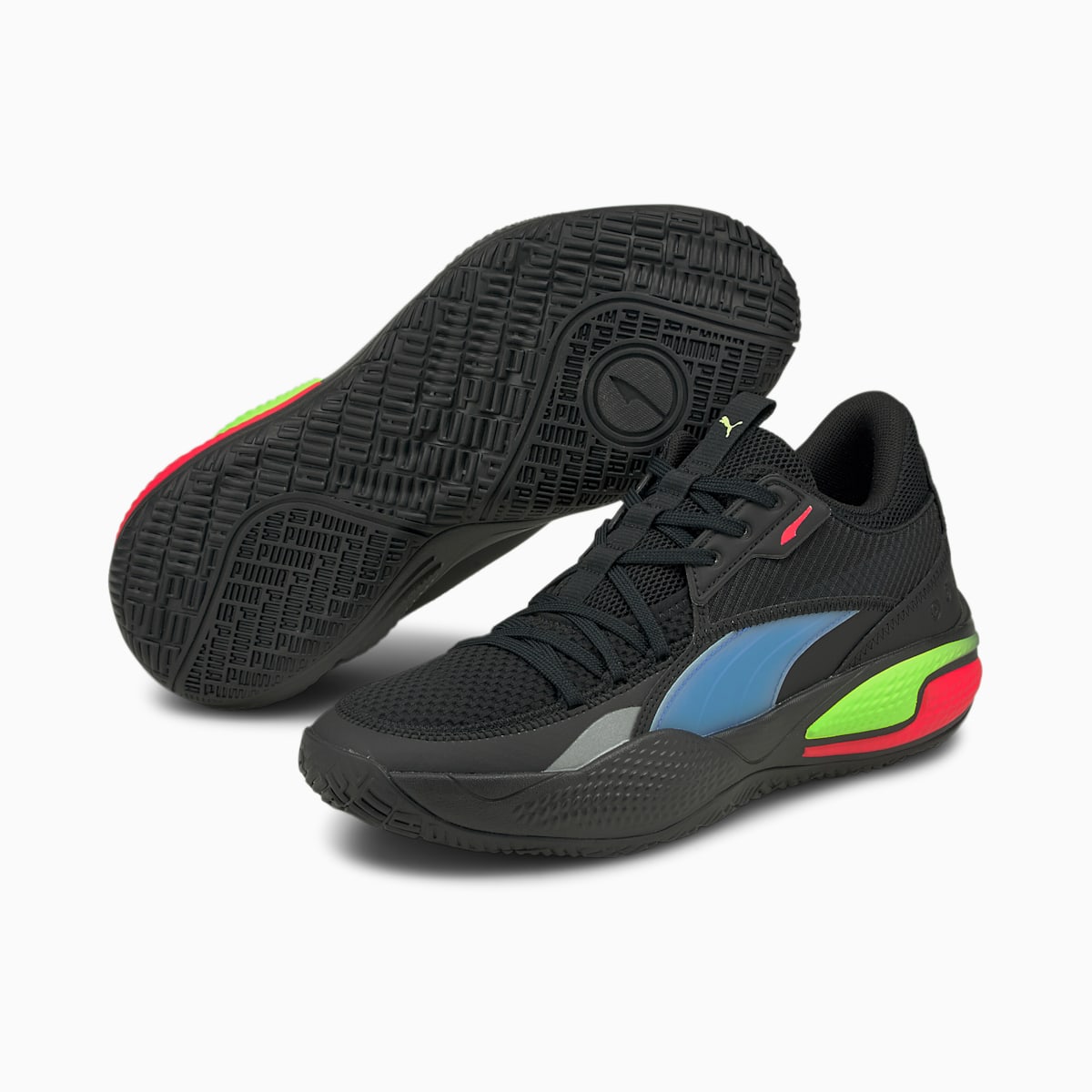 Dámské Basketbalové Boty Puma Court Rider Pop Černé/Blankyt | PU1264-E34