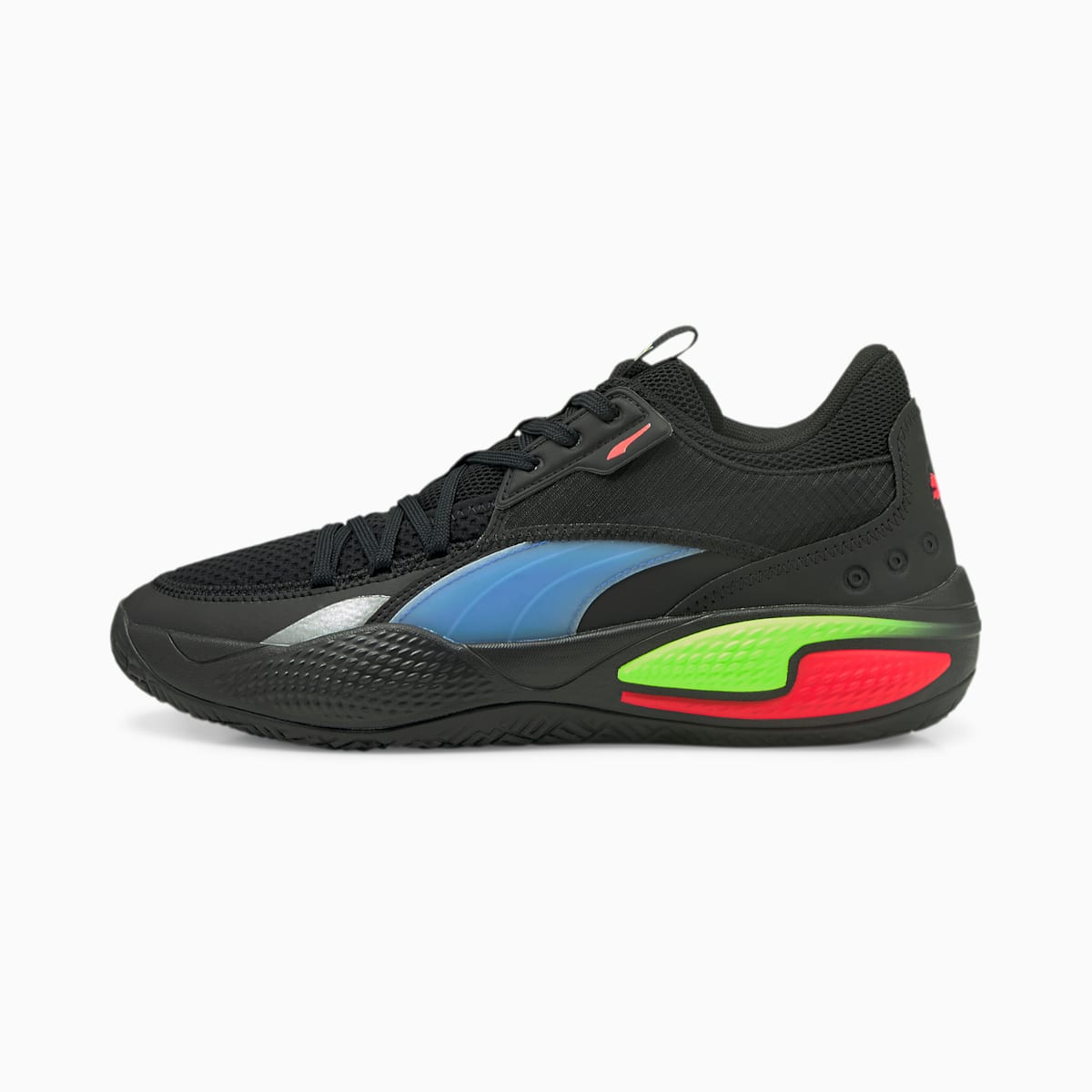 Dámské Basketbalové Boty Puma Court Rider Pop Černé/Blankyt | PU1264-E34