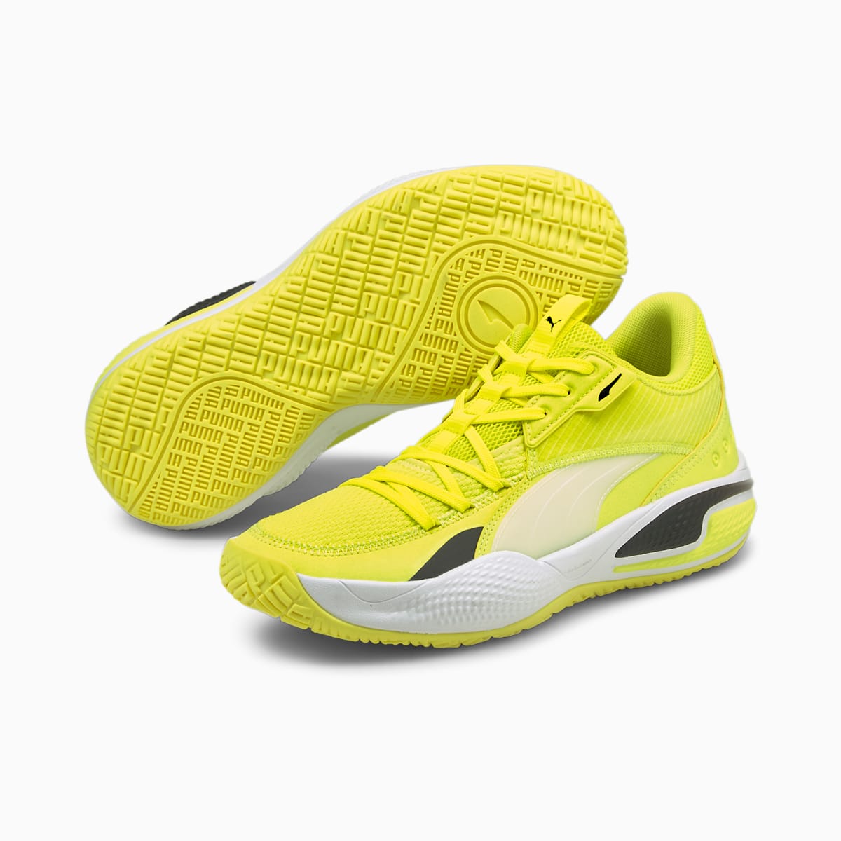 Dámské Basketbalové Boty Puma Court Rider I Žluté/Bílé | PU5679-Z25