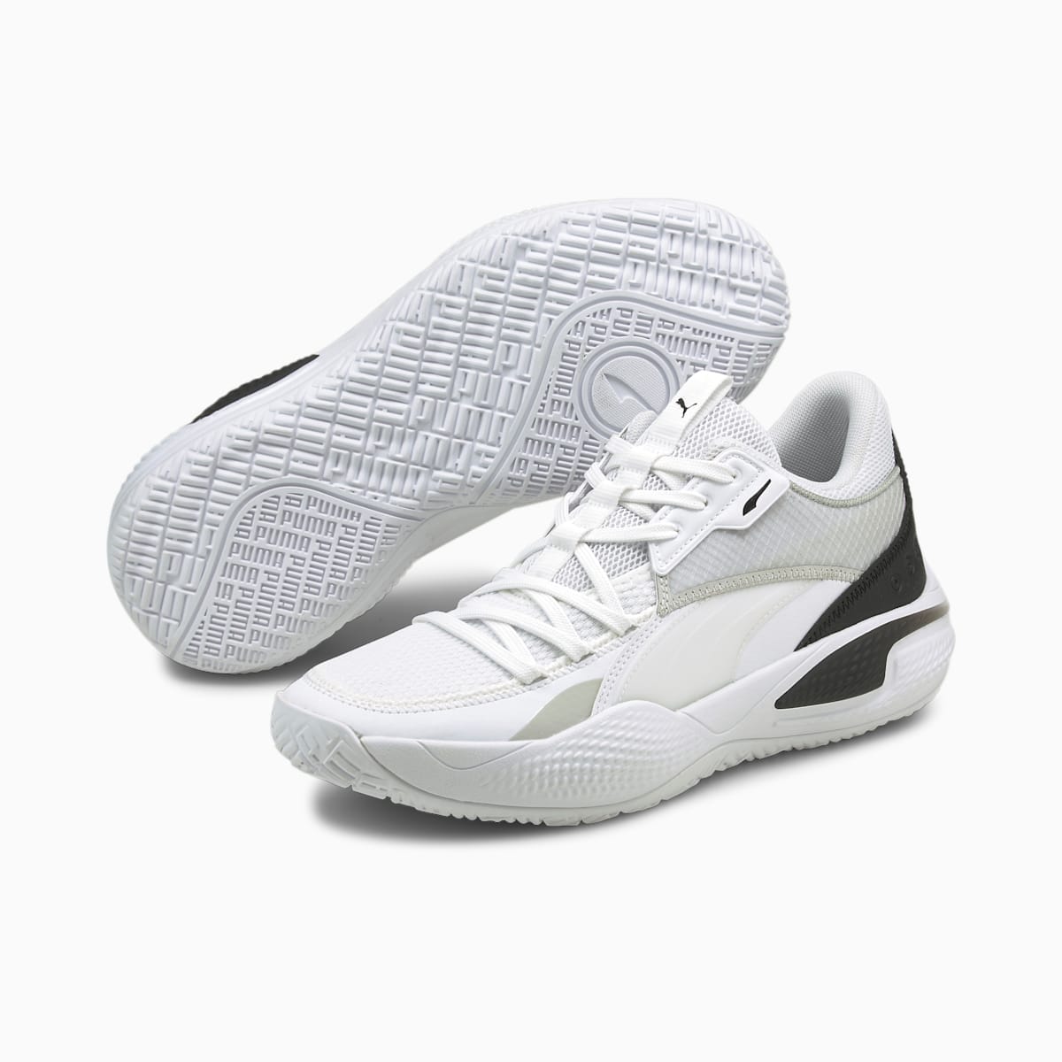 Dámské Basketbalové Boty Puma Court Rider I Bílé/Černé | PU7298-W52