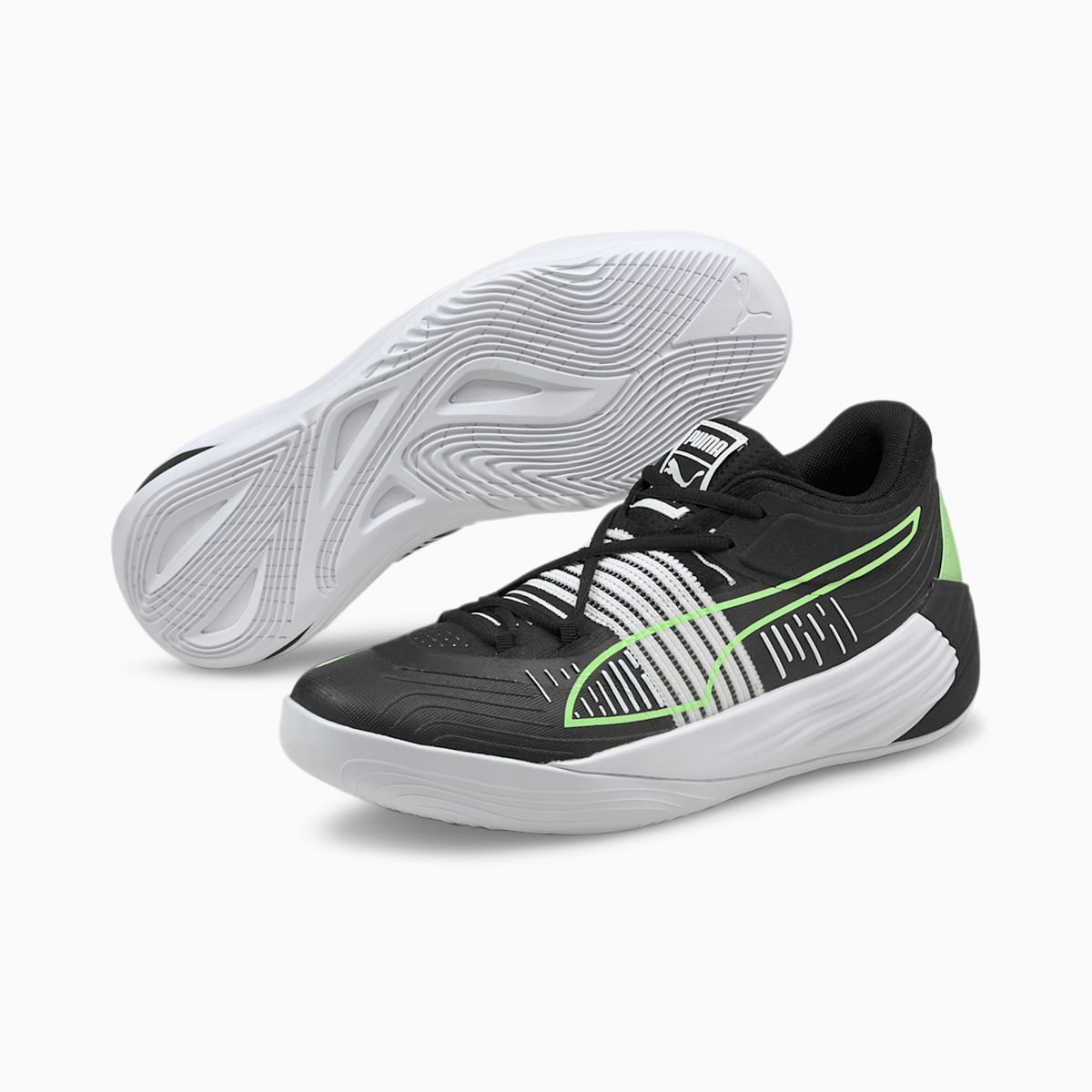 Dámské Basketbalové Boty Puma Fusion Nitro Černé/Zelene | PU2917-N32