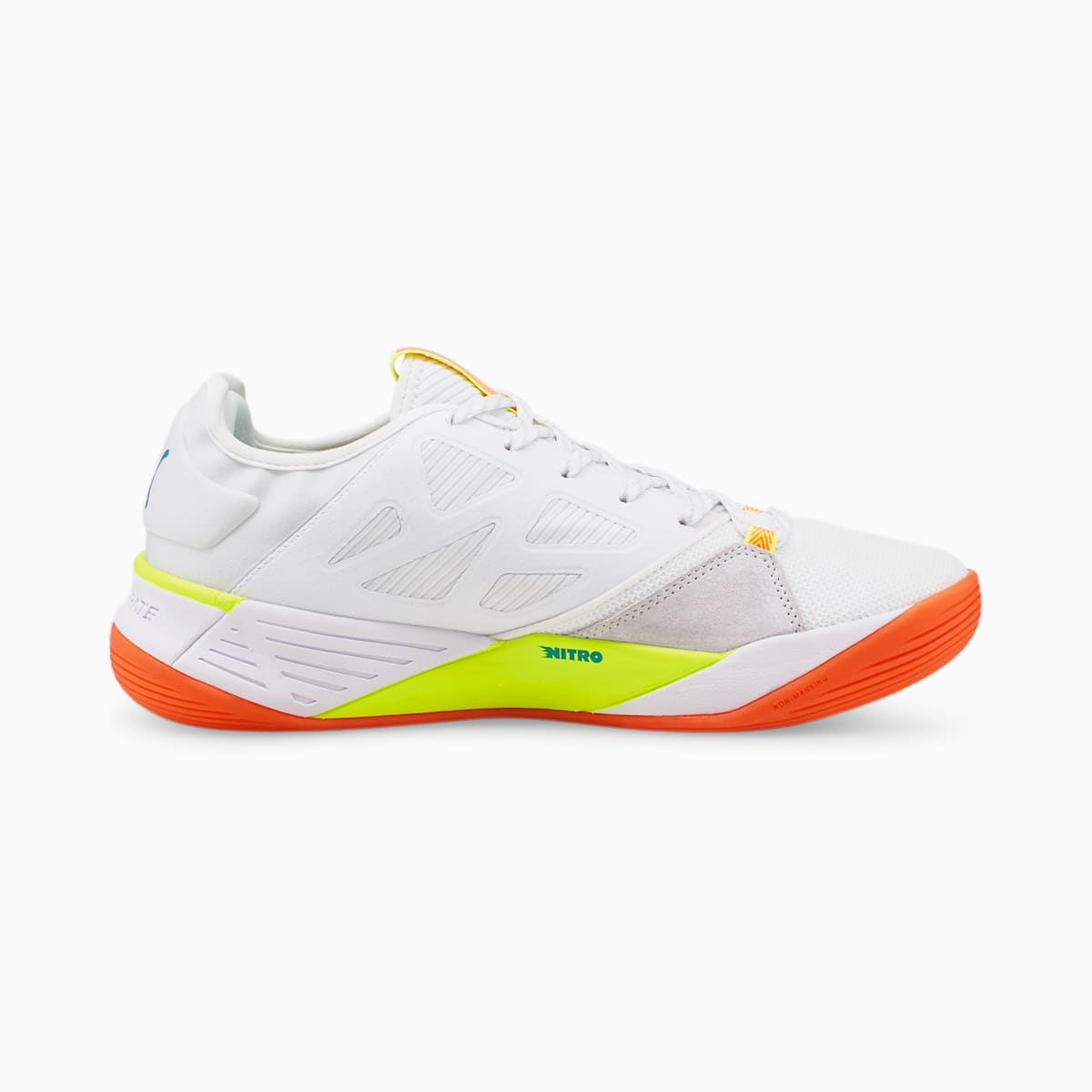 Dámské Házenkářské Boty Puma Accelerate Turbo Nitro Bílé/Blankyt/Žluté | PU5741-T42