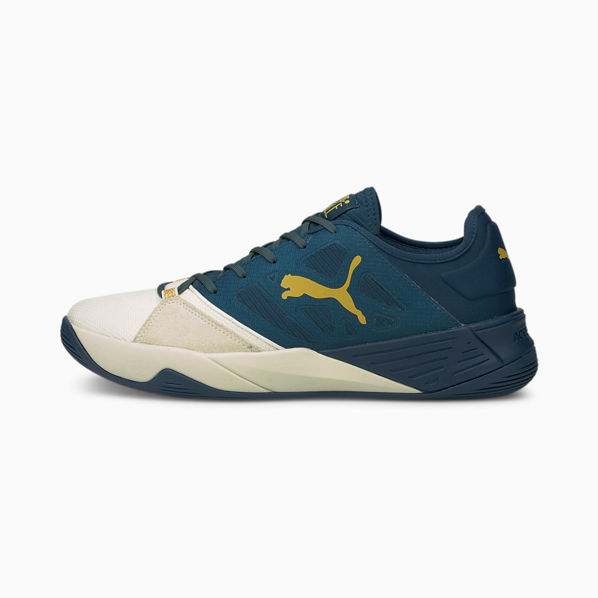 Dámské Házenkářské Boty Puma PUMA x FIRST MILE Accelerate Turbo Nitro Bílé/Blankyt/Žluté | PU4035-X92