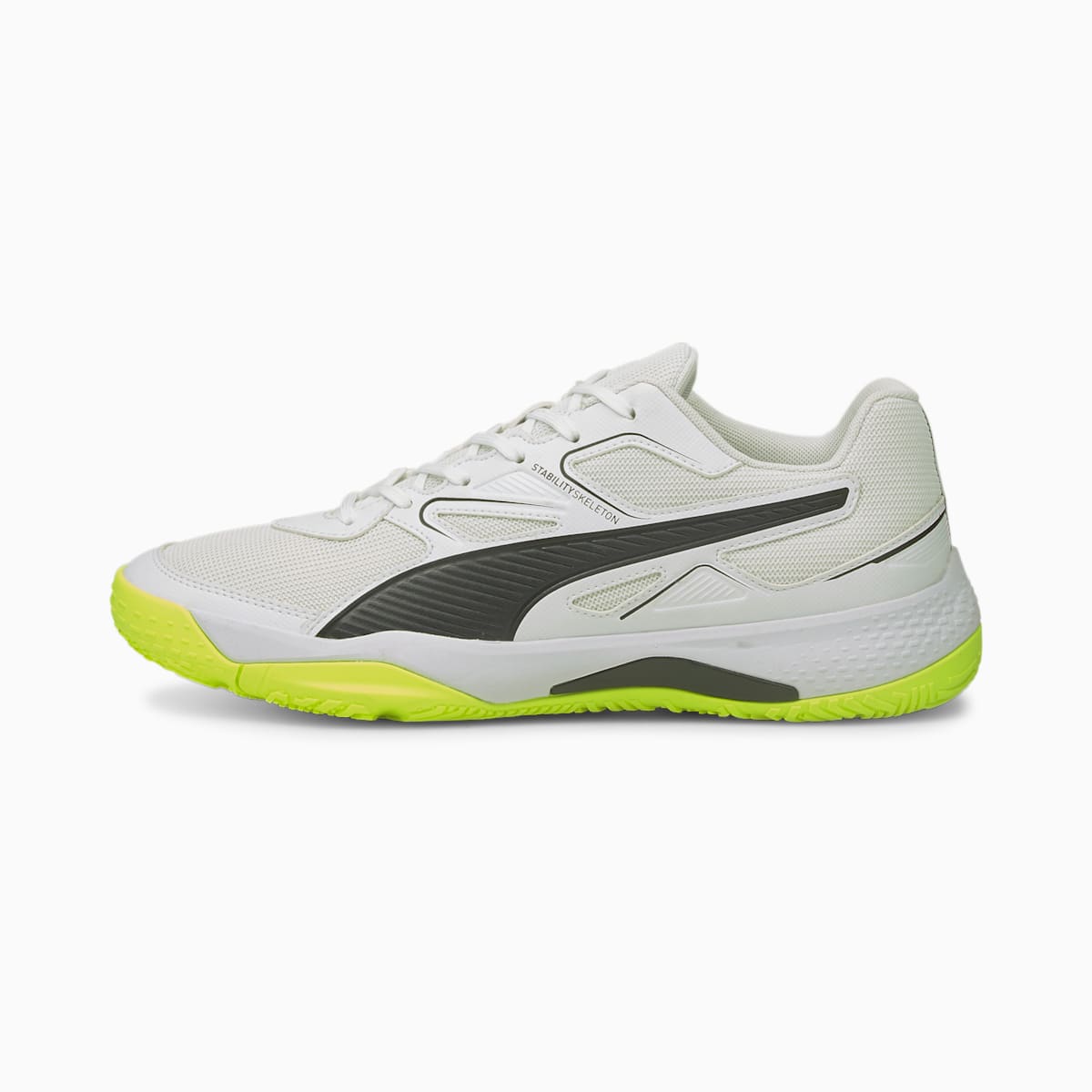 Dámské Házenkářské Boty Puma Solarflash Indoor Bílé/Černé/Žluté | PU2493-Q42