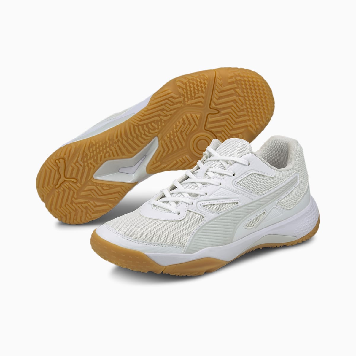 Dámské Házenkářské Boty Puma Solarflash Indoor Bílé | PU3175-M74