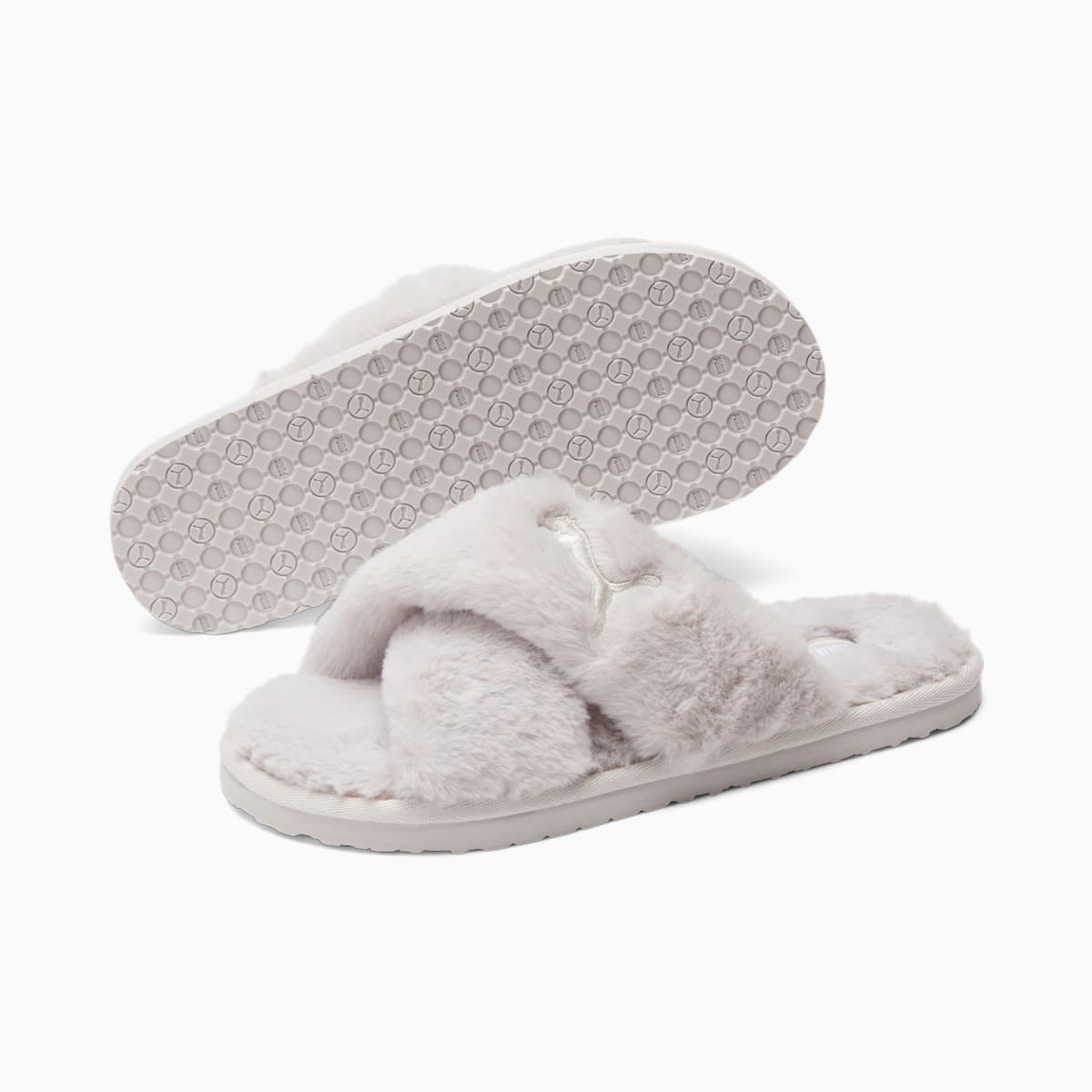 Dámské Pantofle Puma Fluff X Páskové Slide Bílé | PU1348-K74