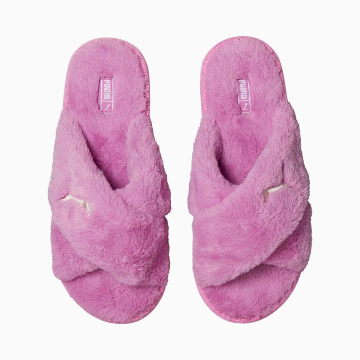 Dámské Pantofle Puma Fluff X Páskové Slide Bílé | PU5648-L38