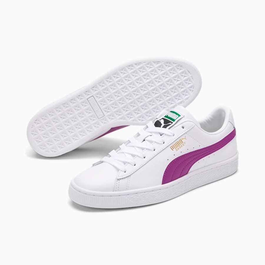 Dámské Tenisky Puma Basket Classic XXI Bílé/Růžové | PU1657-H74