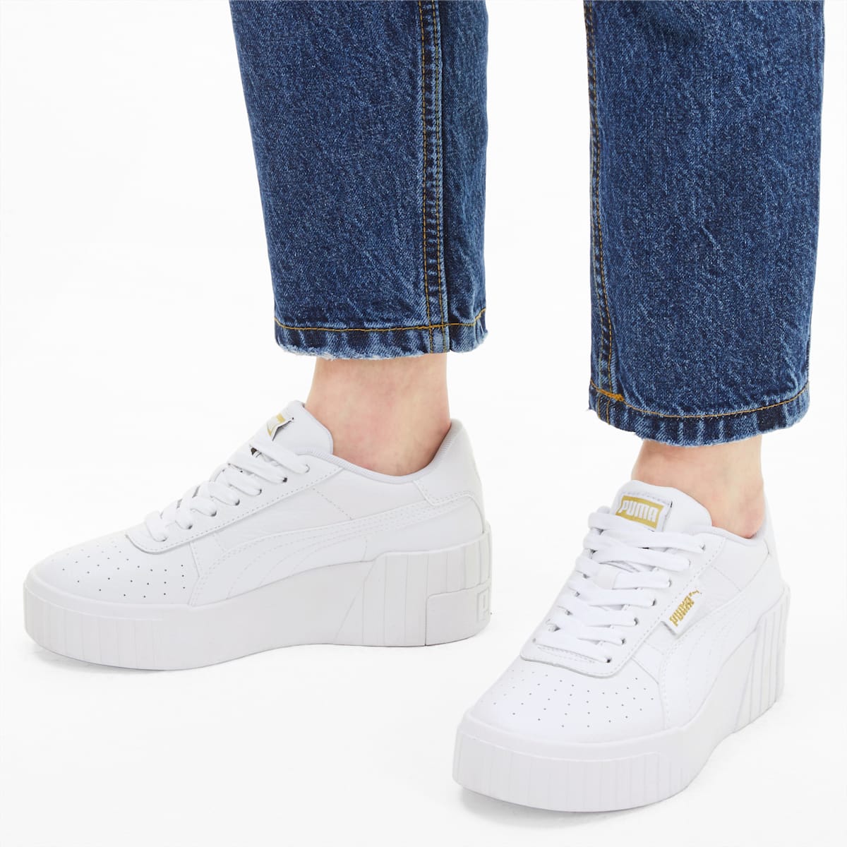 Dámské Tenisky Puma Cali Wedge Bílé | PU0536-L98