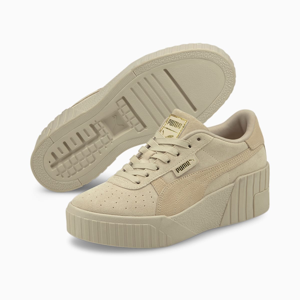 Dámské Tenisky Puma Cali Wedge Tonal Hnědé/Zlaté | PU0689-L68