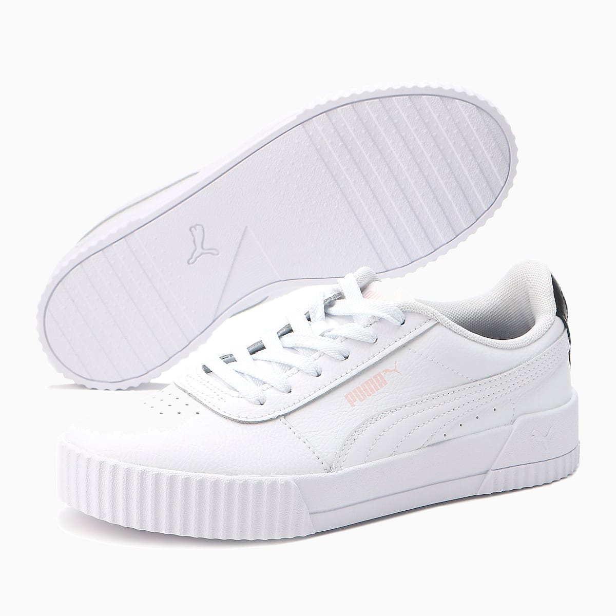 Dámské Tenisky Puma Carina Leather Bílé/Růžové | PU8697-D65