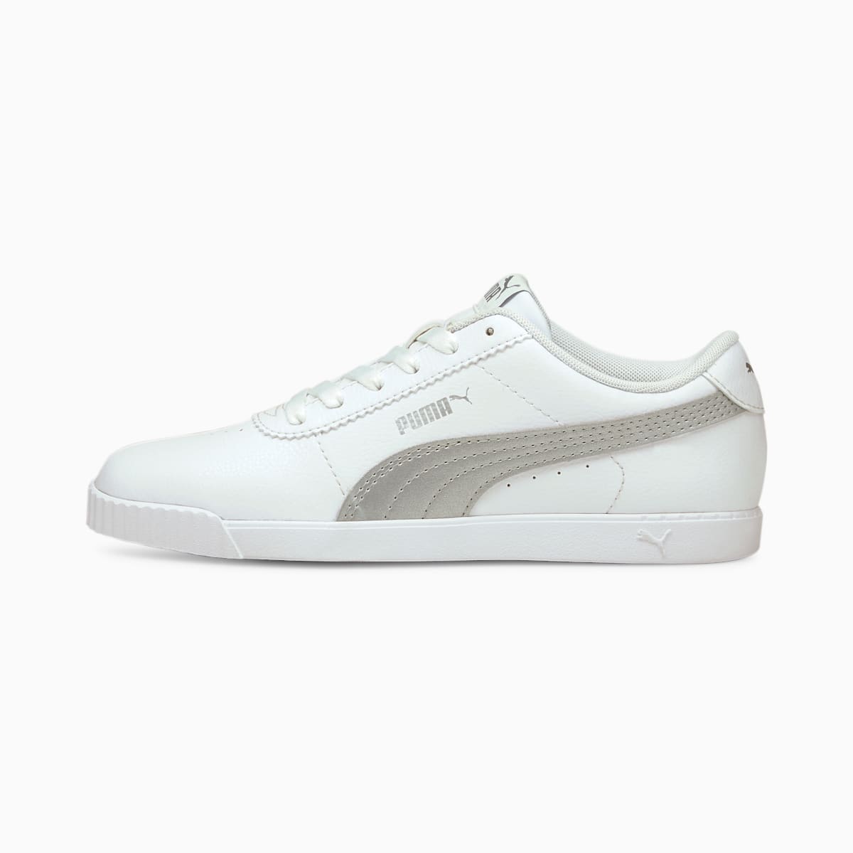 Dámské Tenisky Puma Carina Slim SL Bílé/Stříbrné | PU9405-V64