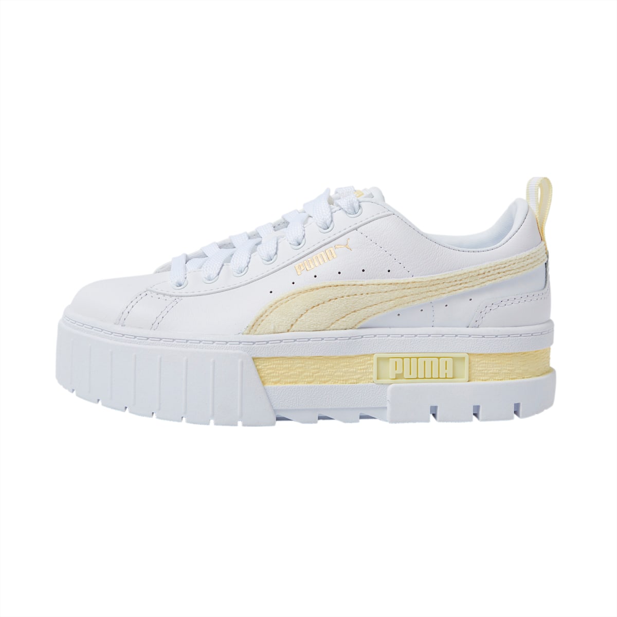 Dámské Tenisky Puma Mayze Velour Bílé/Kytičkované/Zlaté | PU6785-F65