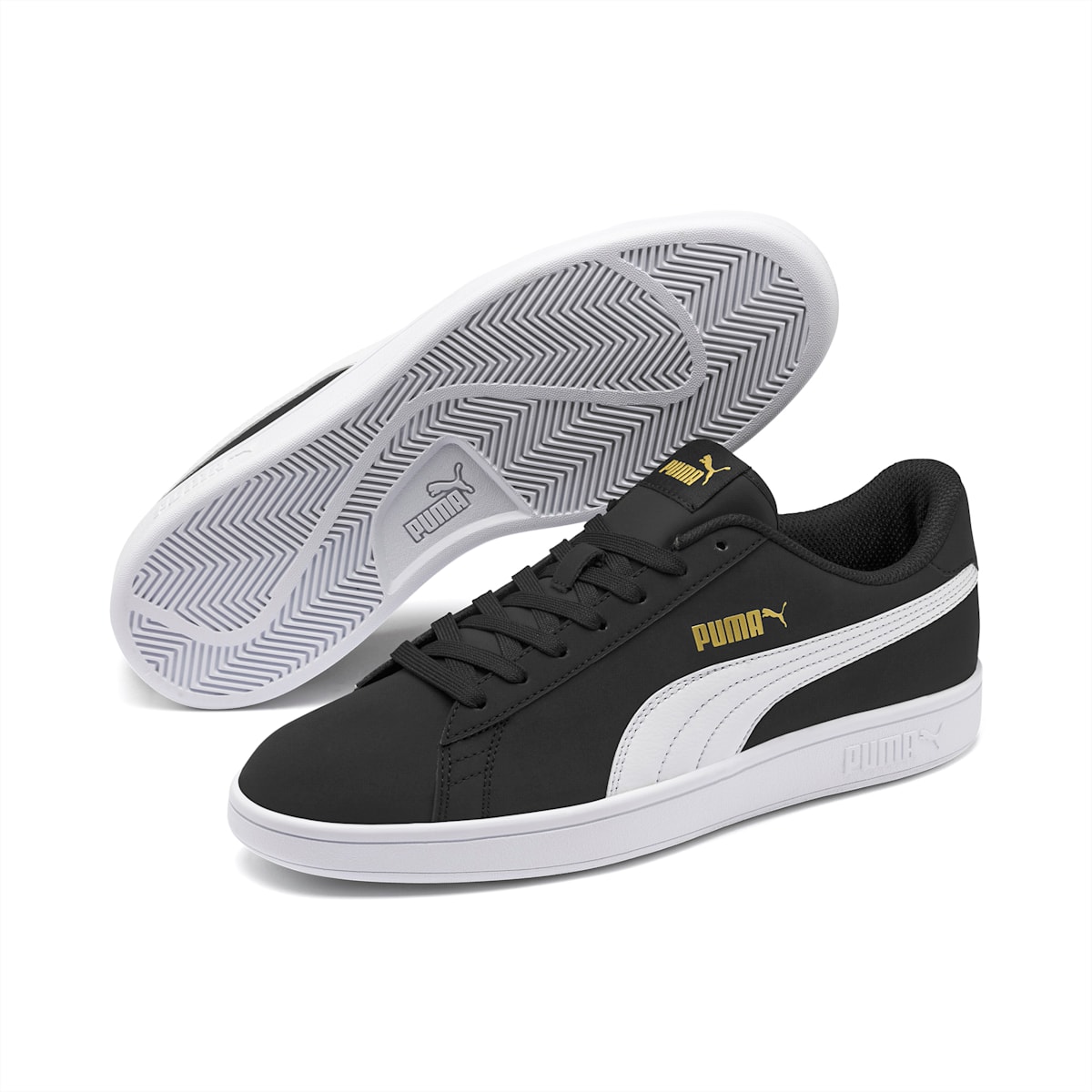 Dámské Tenisky Puma PUMA Smash v2 Buck Černé/Bílé/Zlaté | PU4358-P89