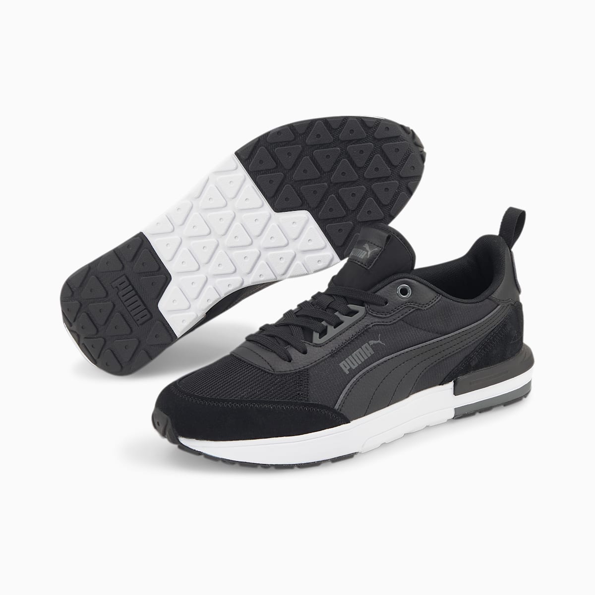 Dámské Tenisky Puma R22 Černé/Tmavě Šedé/Bílé | PU7905-H04