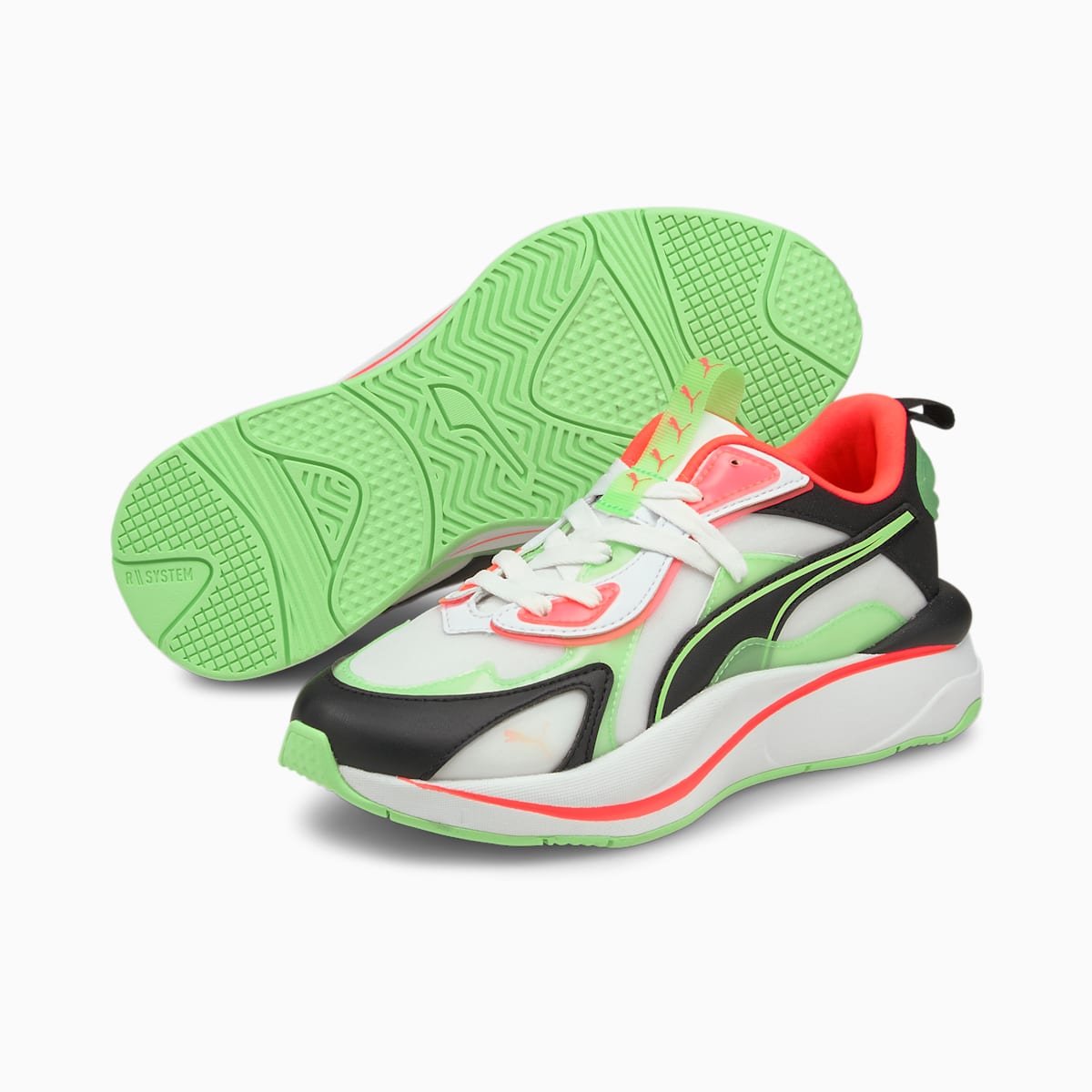 Dámské Tenisky Puma RS-Curve City Lights Bílé/Zelene | PU3061-P07