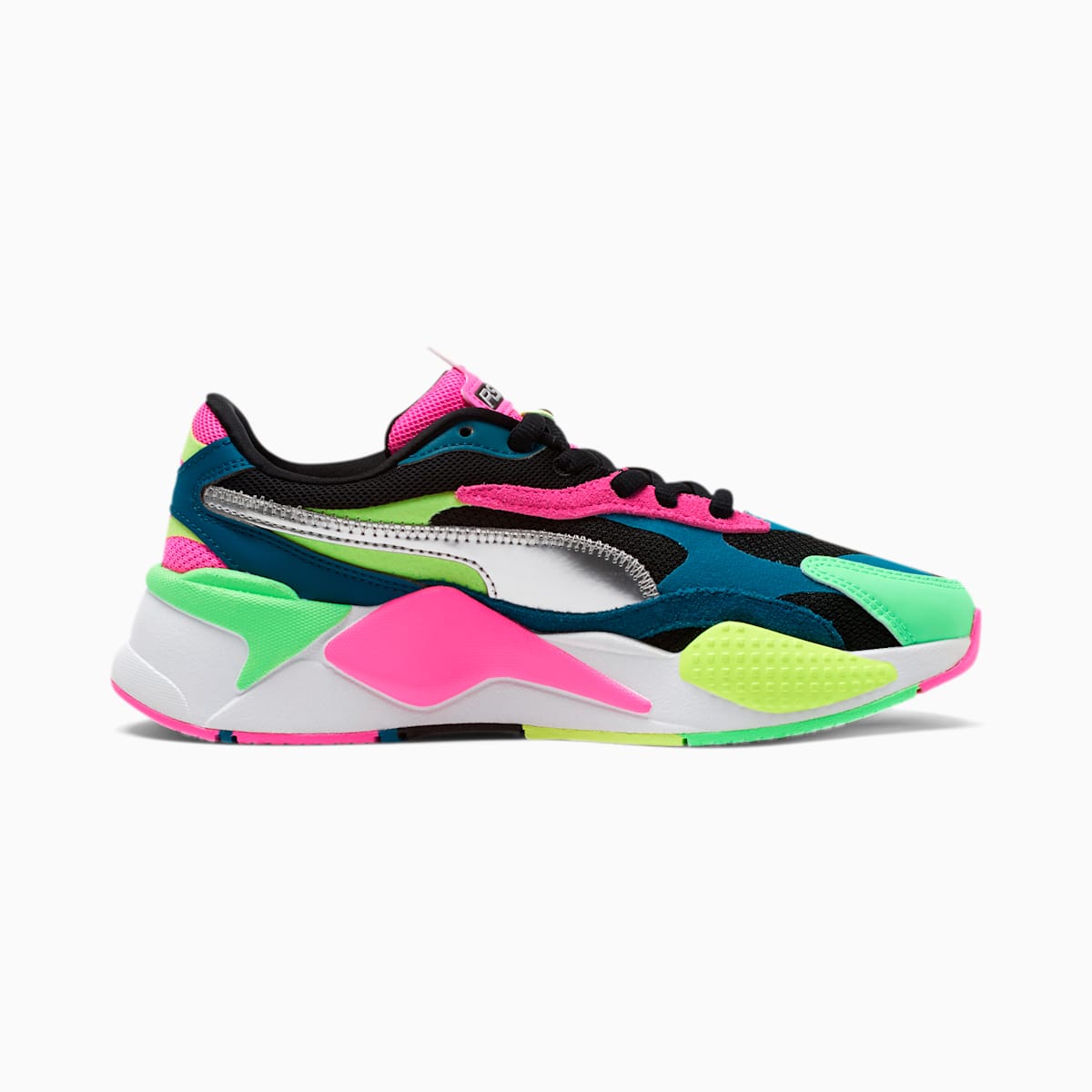 Dámské Tenisky Puma RS-X³ Puzzle Metallic Černé/Blankyt/Stříbrné | PU3976-Z85