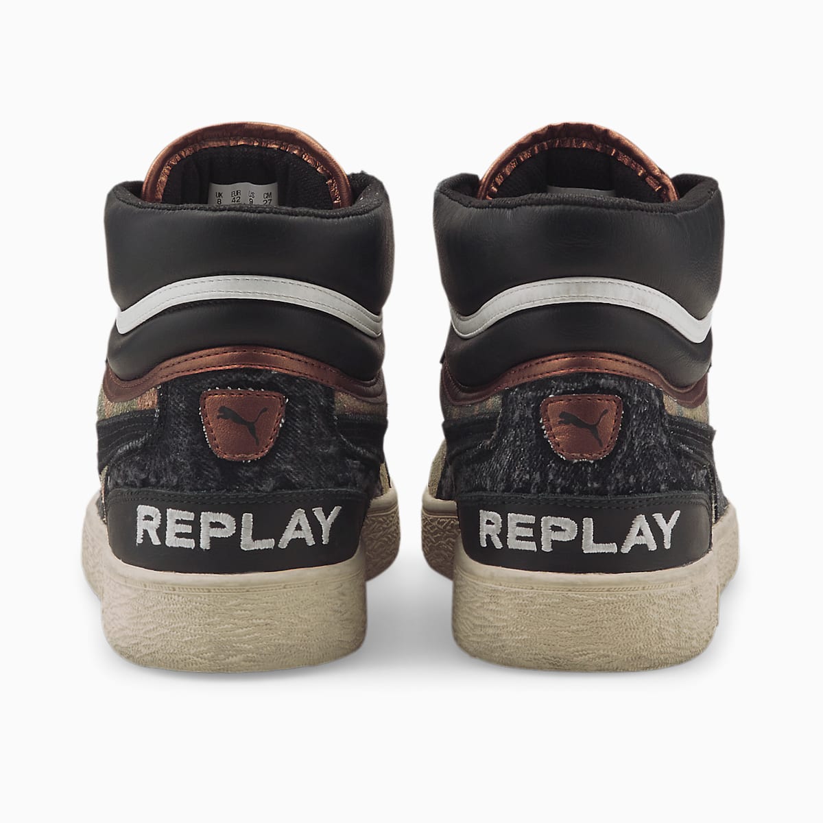 Dámské Tenisky Puma Ralph Sampson x Replay Mid Camo Černé/Tmavě Zelene | PU9105-C43