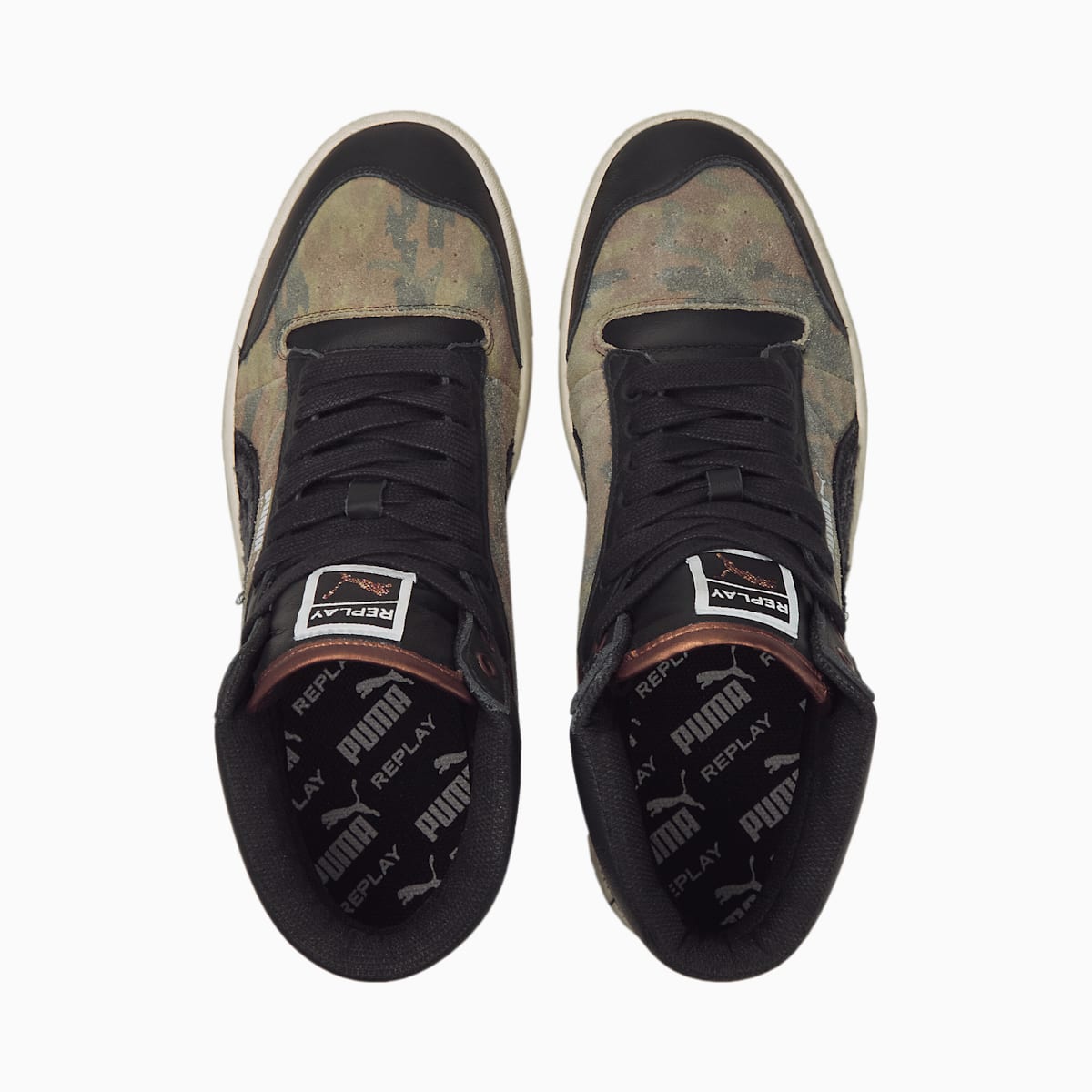 Dámské Tenisky Puma Ralph Sampson x Replay Mid Camo Černé/Tmavě Zelene | PU9105-C43