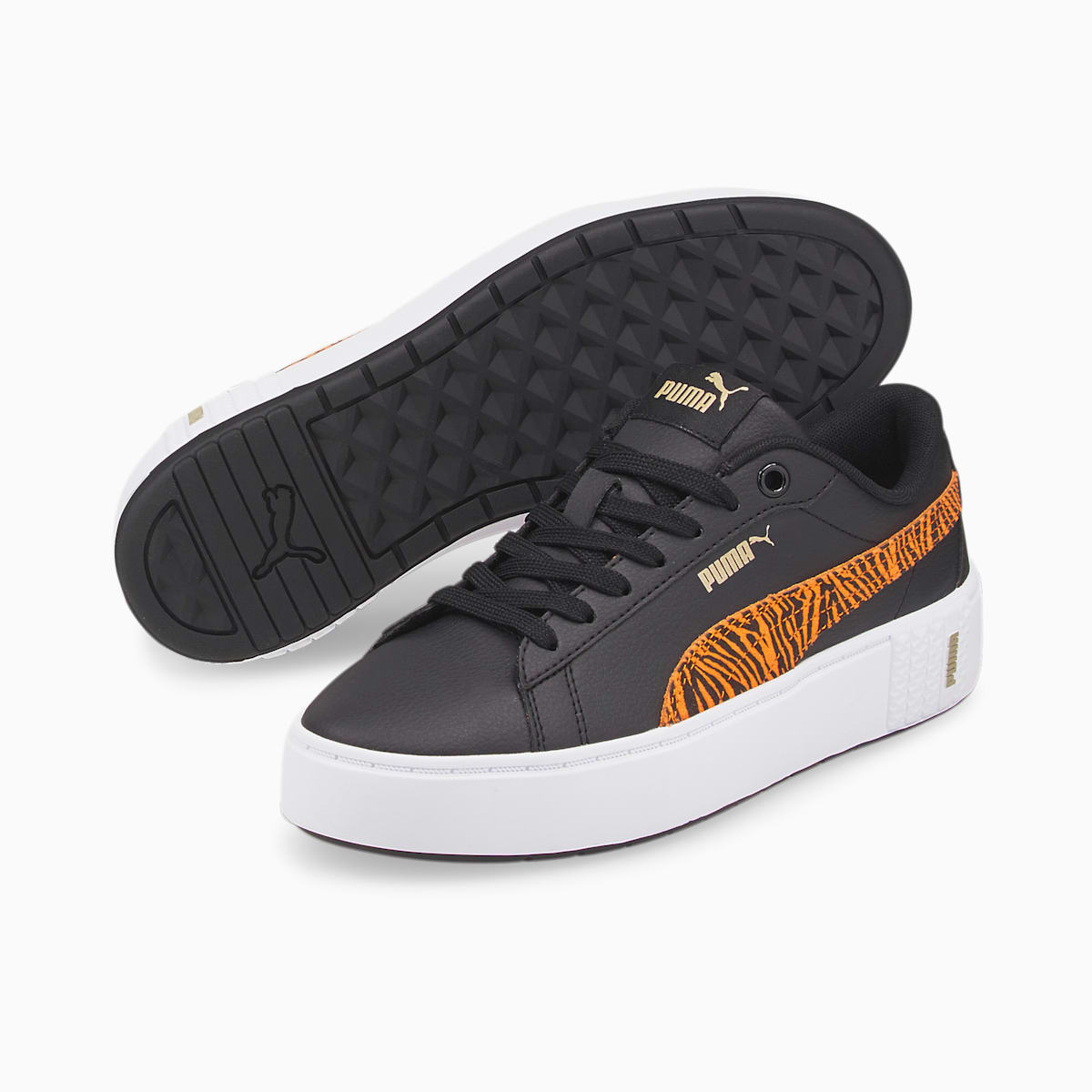 Dámské Tenisky Puma Smash Platform v2 Tiger Černé/Oranžové | PU2380-J65