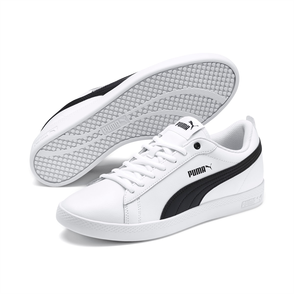 Dámské Tenisky Puma Smash v2 Leather Bílé/Černé | PU1340-M89