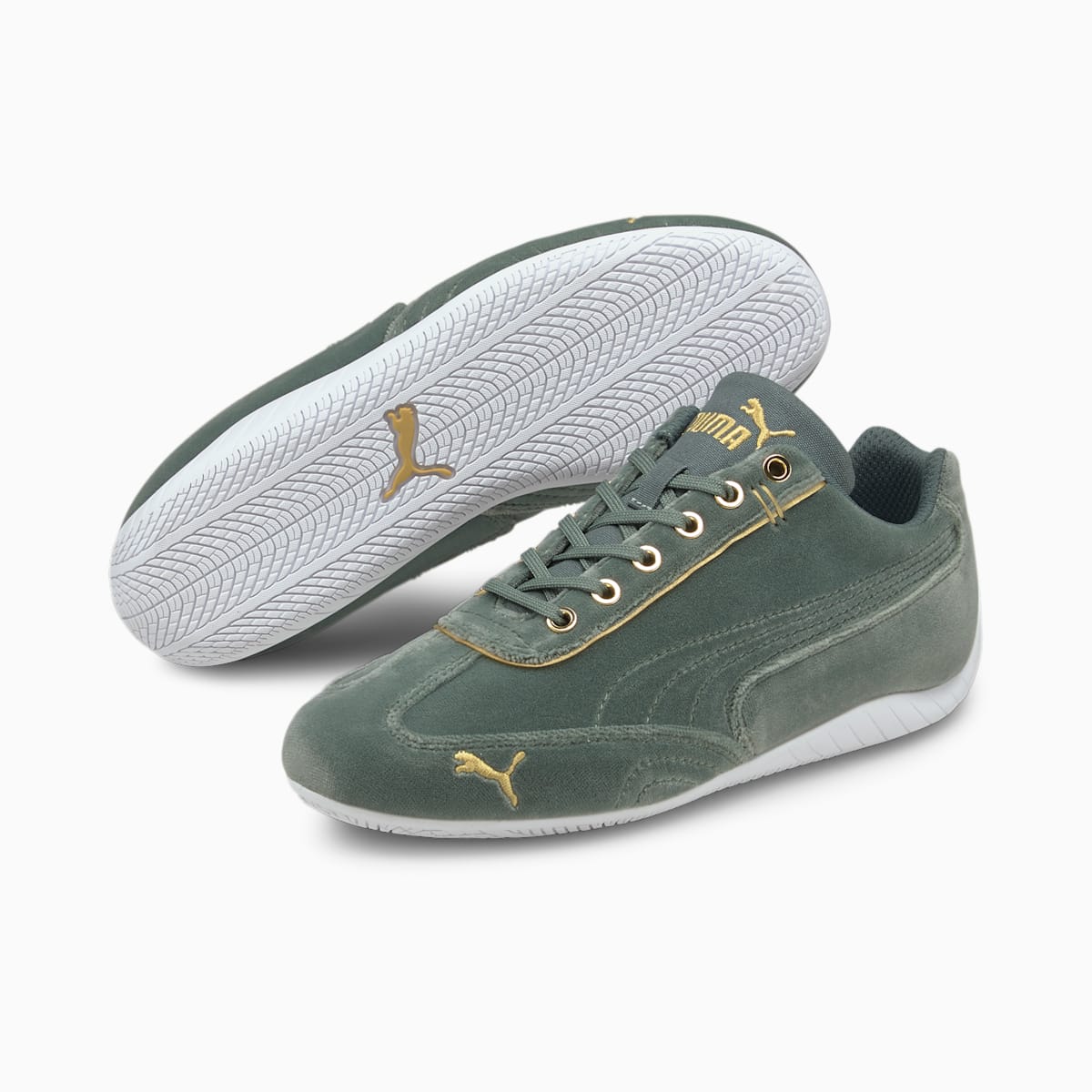 Dámské Tenisky Puma Speedcat Velvet Zelene/Zlaté | PU1423-H43