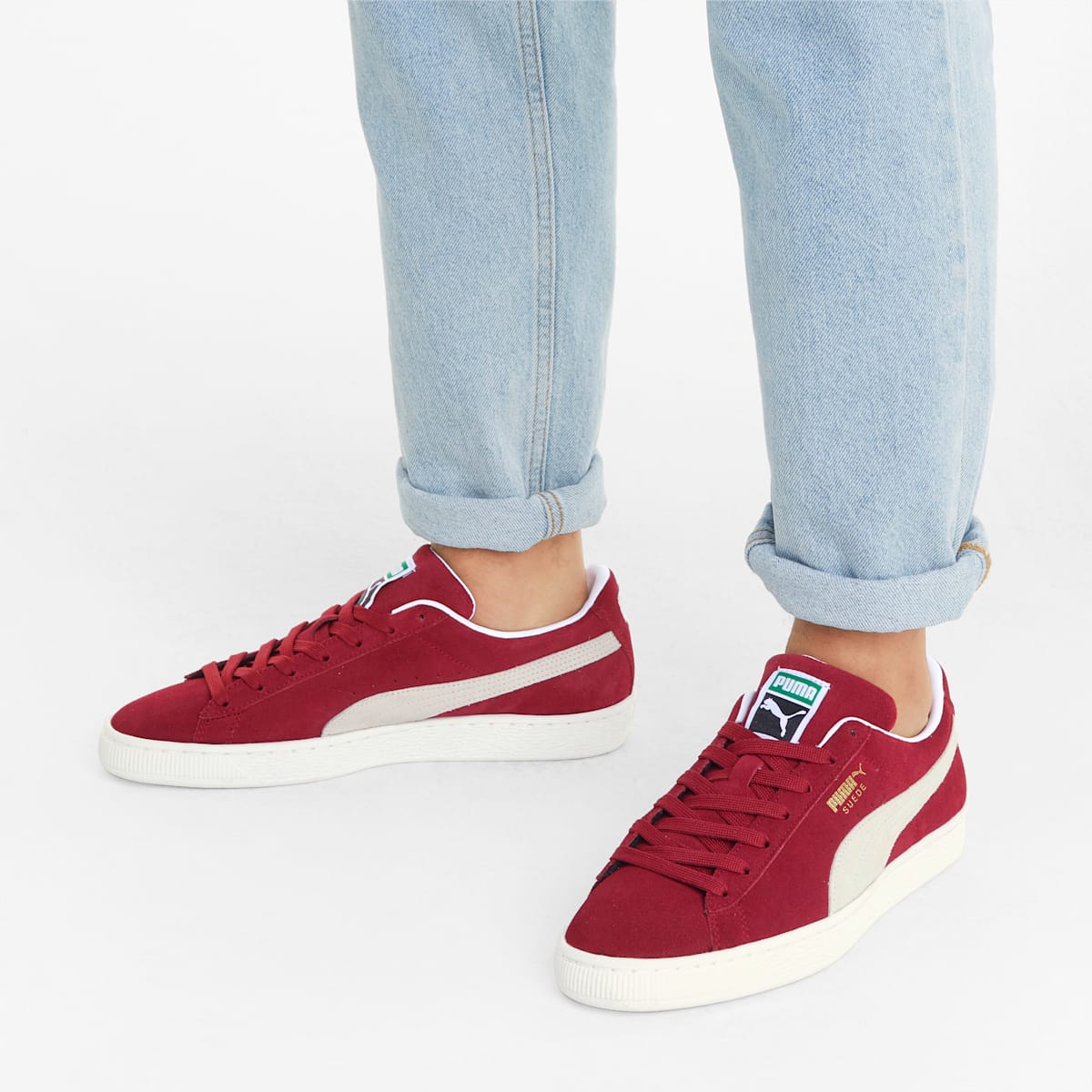 Dámské Tenisky Puma Suede Classic XXI Tmavě Červené/Bílé | PU7690-K92