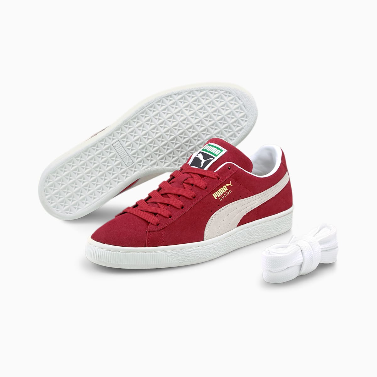 Dámské Tenisky Puma Suede Classic XXI Tmavě Červené/Bílé | PU7690-K92