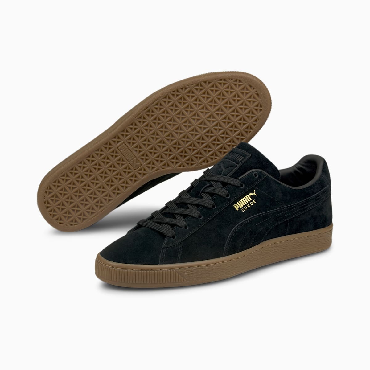 Dámské Tenisky Puma Suede Gum Černé | PU7649-E48