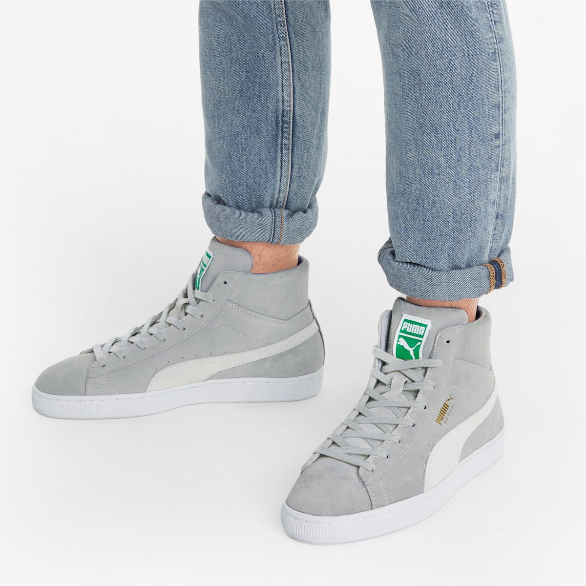 Dámské Tenisky Puma Suede Mid XXI Bílé | PU0635-W24