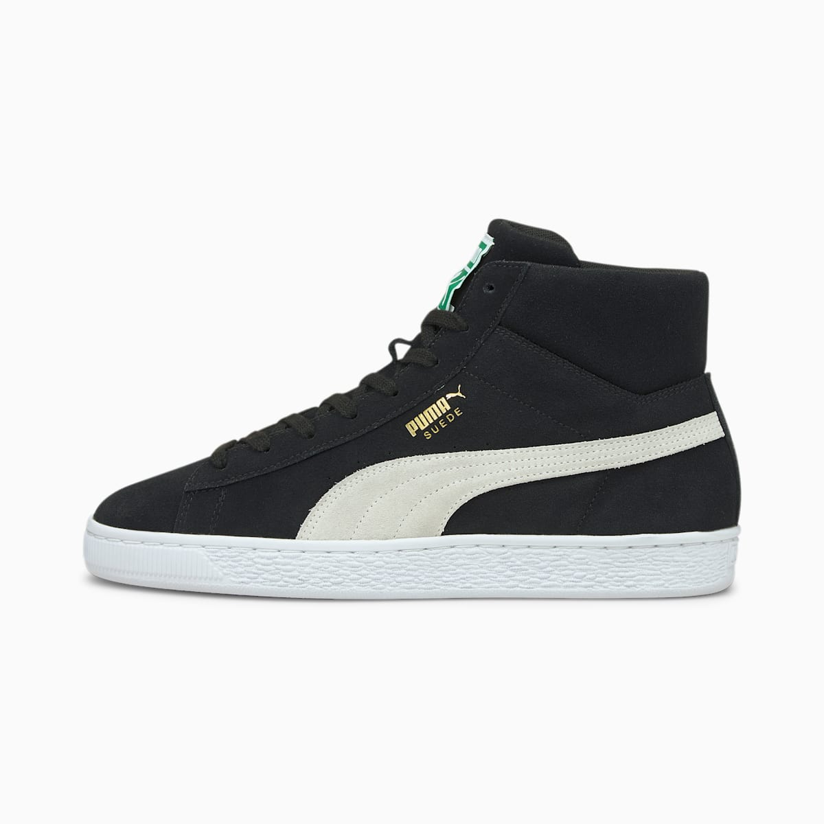 Dámské Tenisky Puma Suede Mid XXI Černé/Bílé/Zelene | PU1230-Z34