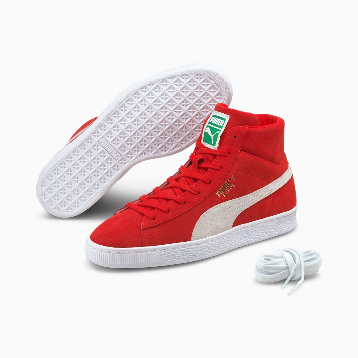 Dámské Tenisky Puma Suede Mid XXI Červené/Bílé | PU6153-M89