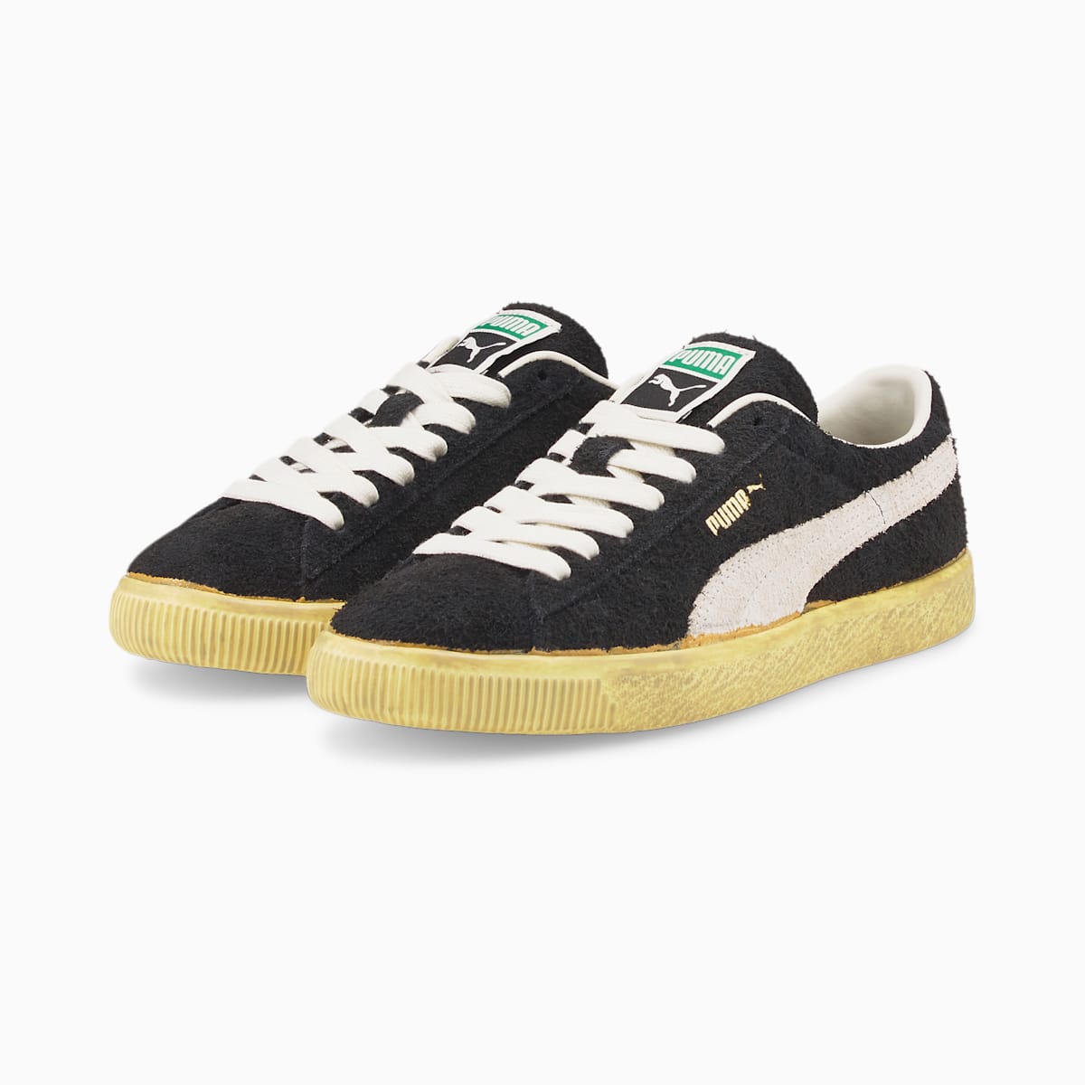 Dámské Tenisky Puma Suede VTG The NeverWorn Černé/Bílé/Žluté | PU9130-B73