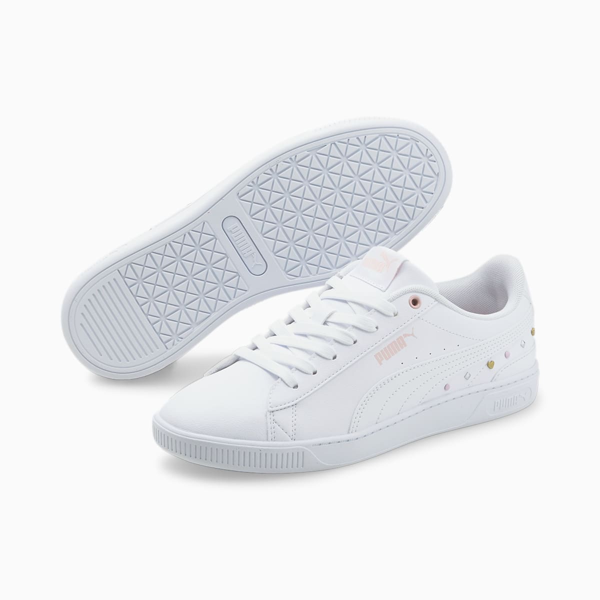 Dámské Tenisky Puma Vikky V3 Bílé/Růžové | PU5908-J92