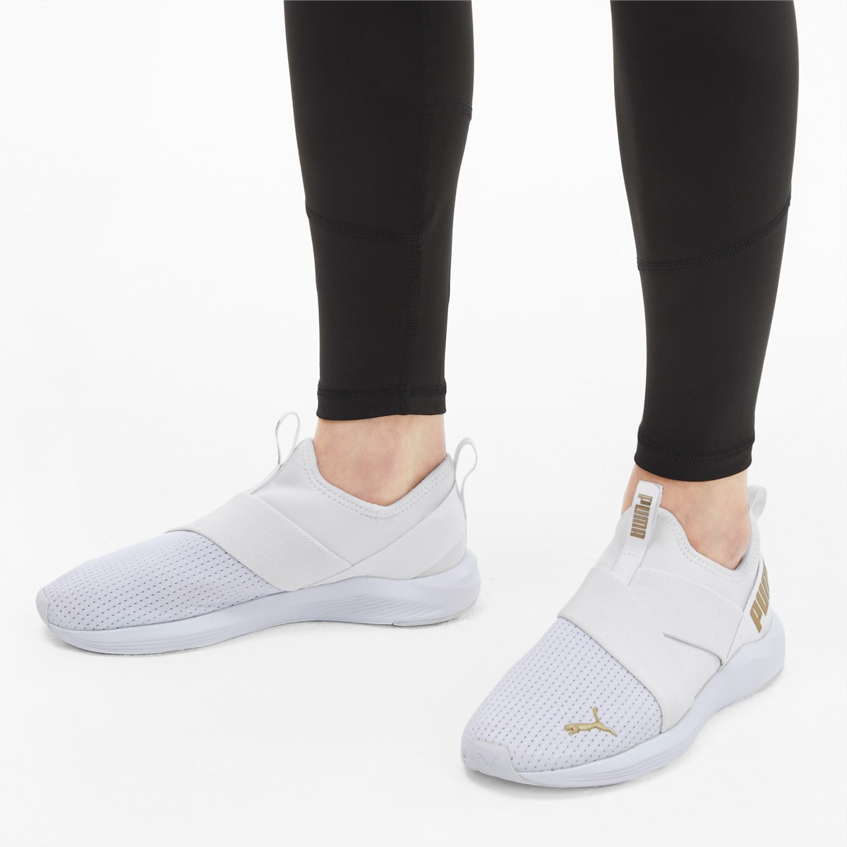 Dámské Tréninkové Boty Puma Prowl Slip On Bílé/Zlaté | PU8036-V47