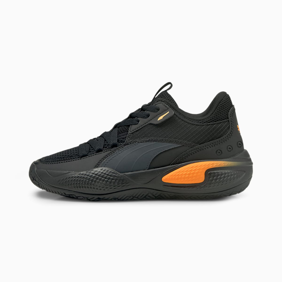 Dívčí Basketbalové Boty Puma Court Rider 2.0 Pop JR Černé/Oranžové | PU0964-P35