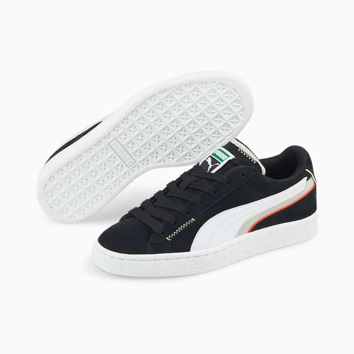 Dívčí Tenisky Puma Suede Displaced JR Černé/Bílé | PU4739-K78