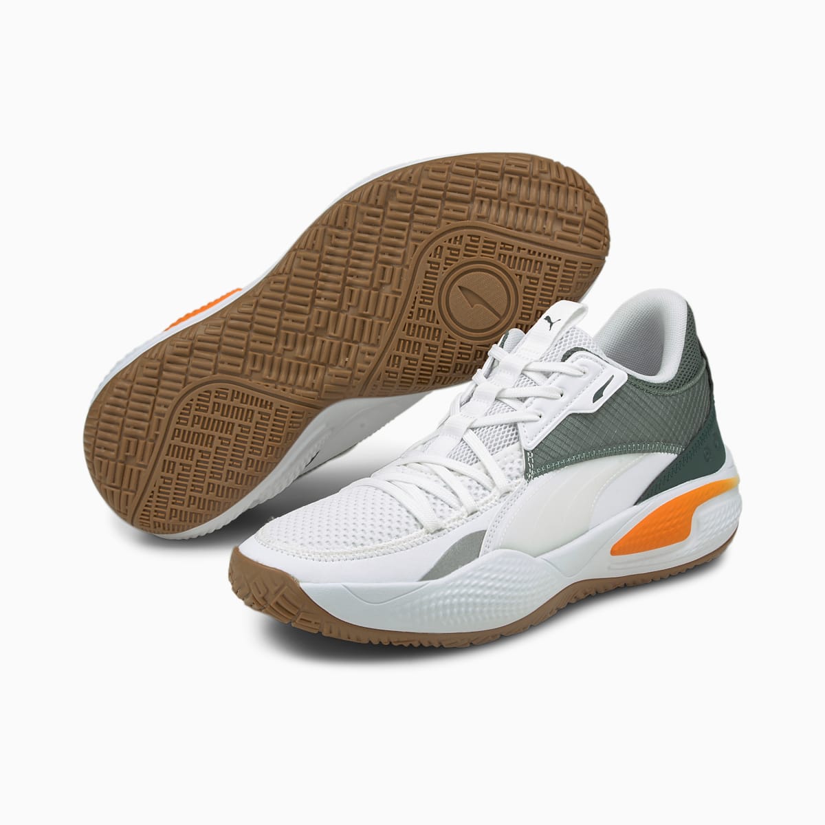 Pánské Basketbalové Boty Puma Court Rider Pop Bílé/Oranžové | PU4530-Y87