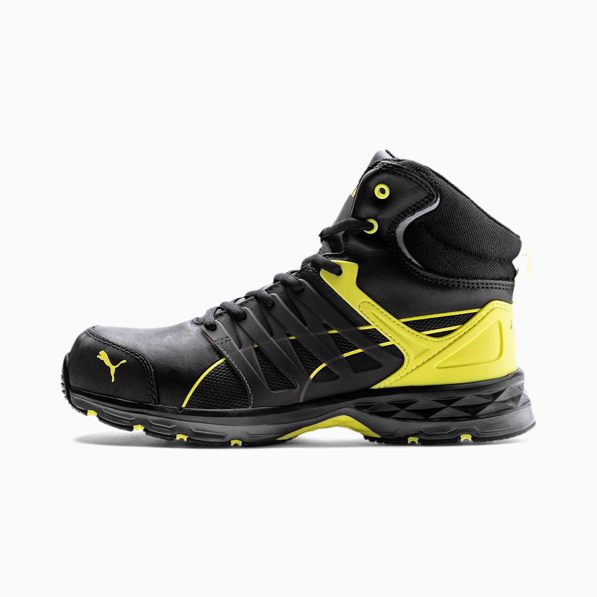 Pánské Pracovní Obuv Puma Velocity 2.0 Mid S3 ESD Černé/Žluté | PU7891-V90