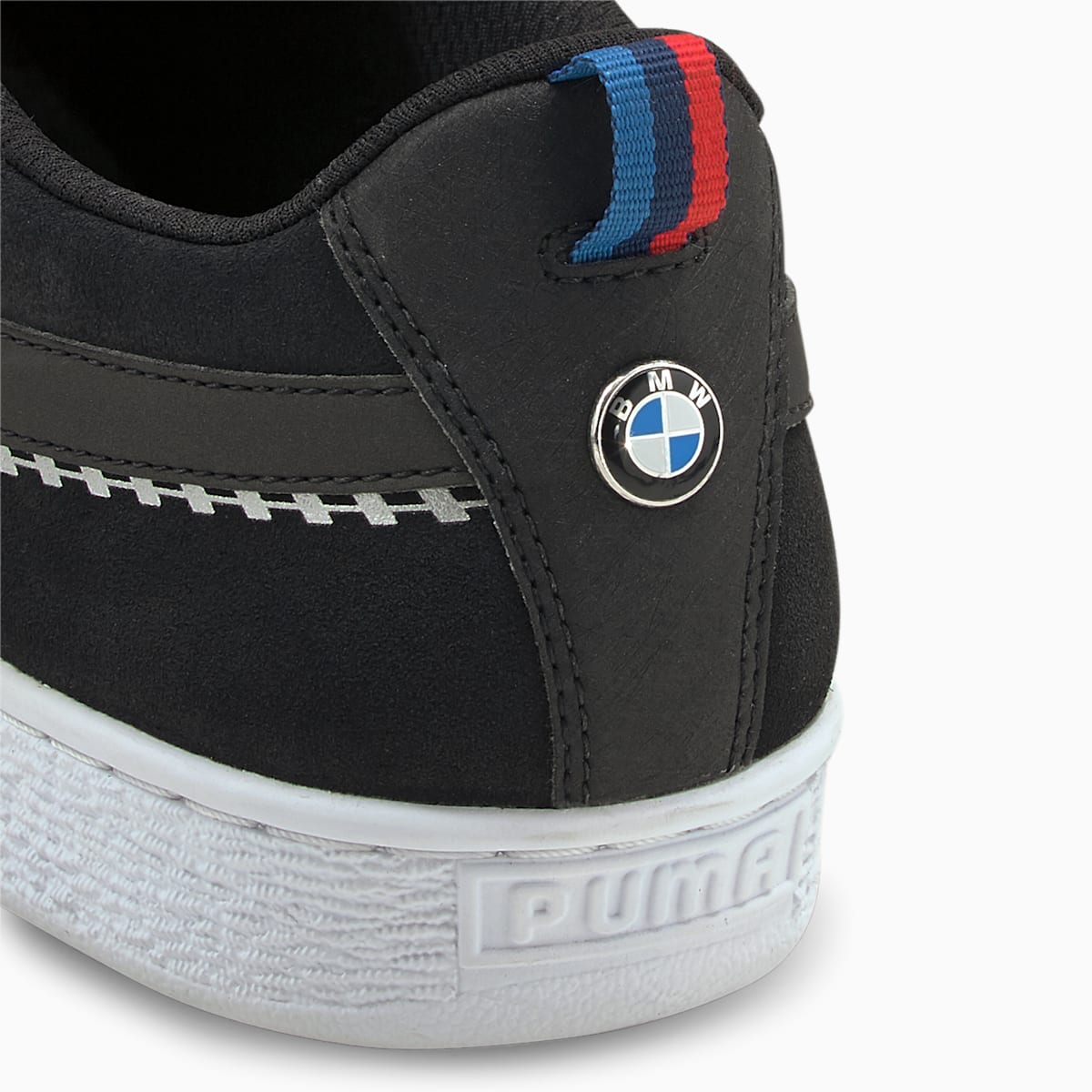 Pánské Boty Puma BMW MMS Suede XXI Černé/Bílé | PU0219-J40